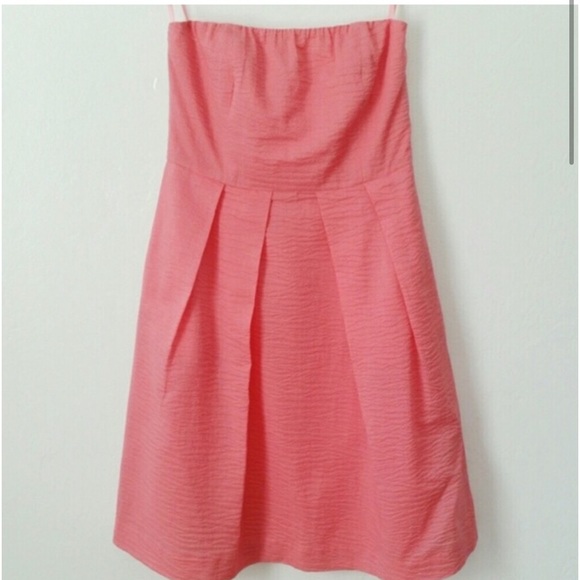 JCrew Pink Strapless Timeless Midlength Dress - Picture 4 of 4